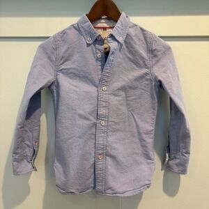 Mini‎ Boden Light Blue Oxford Button Down Shirt Kids Size 8 9 Years